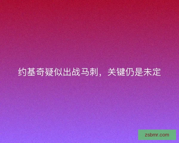 约基奇疑似出战马刺，关键仍是未定